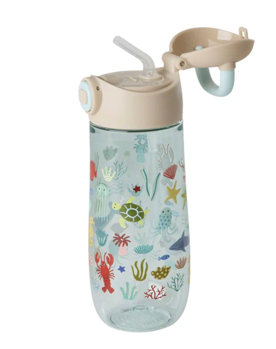 Tritan Drikkedunk - Ocean print - Blå